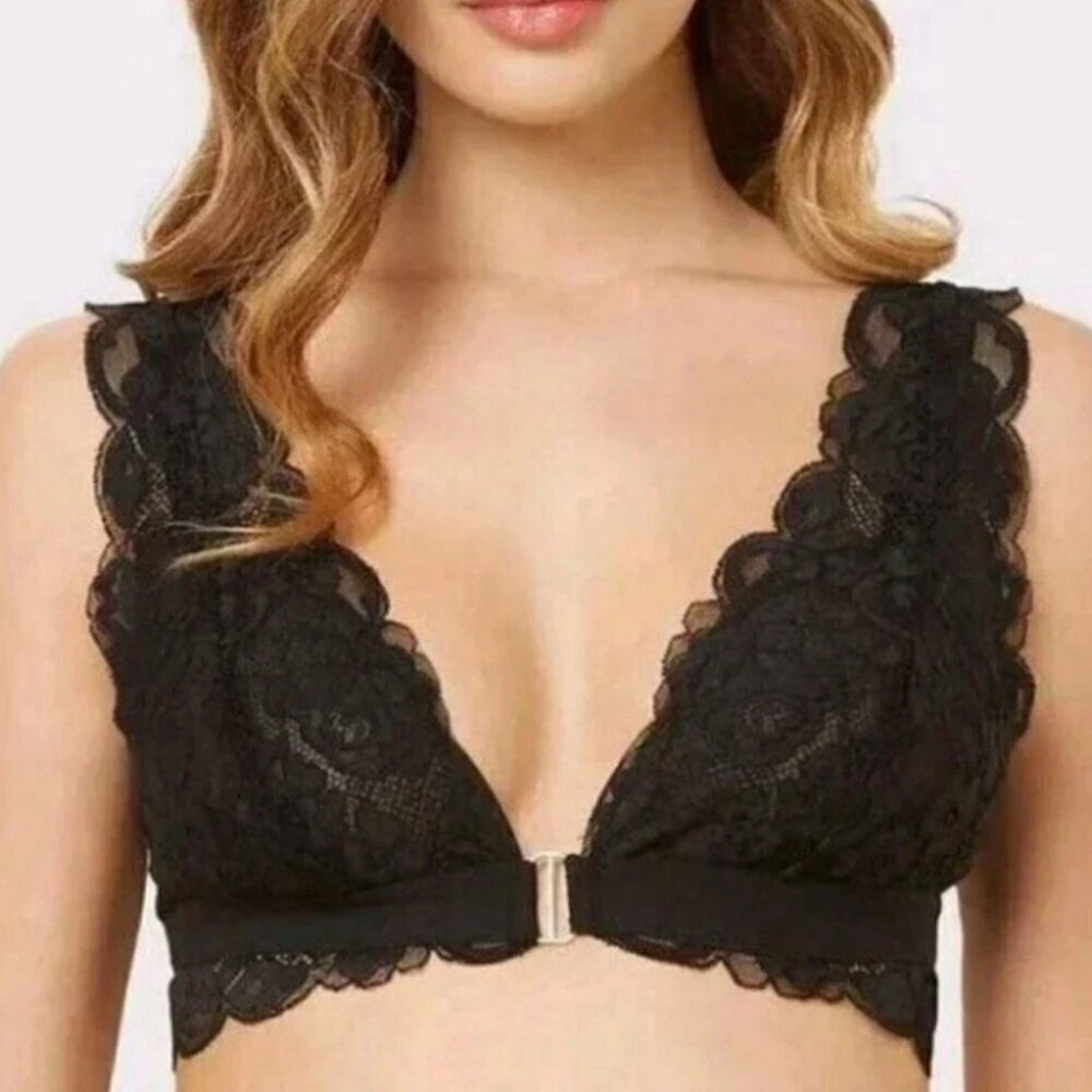 NWT $58 HAH Got Ur Back Lace Wireless Comfort Bralette in Noir Black Sz XS